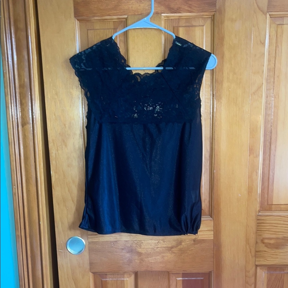Elegant Black Lace Women's Top